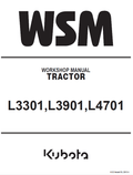 Kubota L3301, L3901, L4701 Tractor Workshop Service Manual PDF service repair manual cover