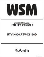 Kubota RTV-X900, RTV-X1120D Utility Vehicle Workshop Service Manual PDF service repair manual cover