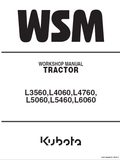 Kubota L3560, L4060, L4760, L5060, L5460, L6060 Tractor Manual PDF service repair manual cover