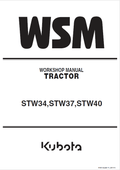 Kubota STW34, STW37, STW40 Tractor Service Manual PDF service repair manual cover