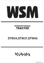 Kubota STW34, STW37, STW40 Tractor Service Manual PDF service repair manual cover