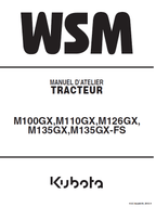 Kubota M100GX, M110GX, M126GX, M135GX Tractor Workshop Manual (French) PDF service repair manual cover