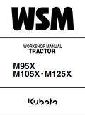 Kubota M95X, M105X, M125X Tractor Workshop Service Manual PDF service repair manual cover