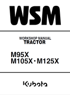 Kubota M95X, M105X, M125X Tractor Workshop Service Manual PDF service repair manual cover