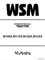 Kubota M100X, M110X, M126X, M135X Tractor Workshop Manual PDF service repair manual cover