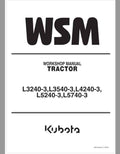 Kubota L4740-3, L5040-3, L5240-3, L5740-3 Workshop Repair Manual PDF service repair manual cover