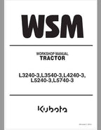 Kubota L4740-3, L5040-3, L5240-3, L5740-3 Workshop Repair Manual PDF service repair manual cover