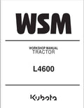 Kubota L4600 Tractor Workshop Repair Manual PDF service repair manual cover