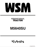 Kubota M5640SU Tractor Workshop Service Manual PDF service repair manual cover