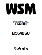 Kubota M5640SU Tractor Workshop Service Manual PDF service repair manual cover