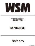 Kubota M7040SU Tractor Workshop Service Manual PDF service repair manual cover