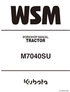Kubota M7040SU Tractor Workshop Service Manual PDF service repair manual cover