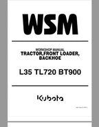 Kubota L35, TL720, BT900 Tractor Workshop Repair Manual PDF service repair manual cover