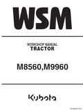 Kubota M8560, M9960 Tractor Workshop Service Manual PDF service repair manual cover