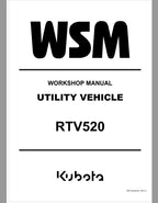 Kubota RTV520 Utility Vehicle Workshop Repair Manual PDF service repair manual cover