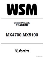 Kubota MX4700, MX5100 Tractor Workshop Service Manual PDF service repair manual cover