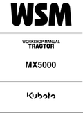 Kubota MX5000 Tractor Workshop Service Manual PDF service repair manual cover