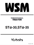Kubota STa-30, STa-35 Tractor Workshop Service Manual PDF service repair manual cover