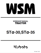 Kubota STa-30, STa-35 Tractor Workshop Service Manual PDF service repair manual cover