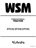 Kubota STV32, STV36, STV40 Tractor Workshop Service Manual PDF service repair manual cover
