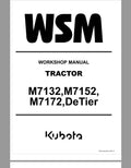 Kubota M7132, M7152, M7172 Tractor Workshop Repair Manual PDF service repair manual cover