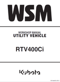 Kubota RTV400CI Utility Vehicle Workshop Service Manual PDF service repair manual cover