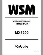 Kubota MX5200 Tractor Workshop Repair Manual PDF service repair manual cover