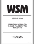 Kubota F2890, F3690 Front Mower Workshop Manual PDF service repair manual cover