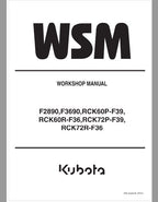 Kubota F2890, F3690 Front Mower Workshop Manual PDF service repair manual cover