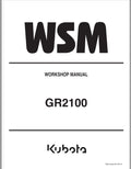 Kubota GR2100 Lawn Mower Workshop Repair Manual PDF service repair manual cover