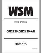 Kubota GR2120, GR2120-AU Lawn Mower Workshop Repair Manual PDF service repair manual cover