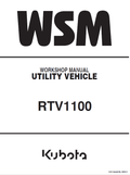 Kubota RTV1100 Utility Vehicle Workshop Service Manual PDF service repair manual cover