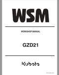 Kubota GZD21 Zero Turn Mower Workshop Repair Manual PDF service repair manual cover