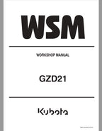 Kubota GZD21 Zero Turn Mower Workshop Repair Manual PDF service repair manual cover