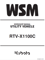 Kubota RTV-X1100C Utility Vehicle Workshop Service Manual PDF service repair manual cover