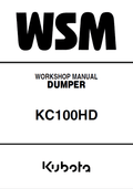 Kubota KC100HD Dumper Workshop Manual PDF service repair manual cover