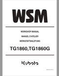 Kubota TG1860, TG1860G Lawn Mower Workshop Repair Manual PDF service repair manual cover