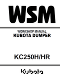 Kubota KC250H, KC250HR Dumper Workshop Manual PDF service repair manual cover