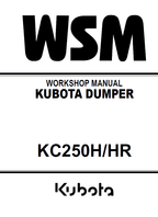 Kubota KC250H, KC250HR Dumper Workshop Manual PDF service repair manual cover