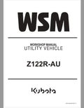 Kubota Z122R-AU Zero Turn Mower Workshop Repair Manual PDF service repair manual cover