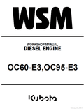 Kubota OC60-E3, OC98-E3 Engine Workshop Service Manual PDF service repair manual cover