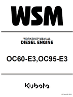 Kubota OC60-E3, OC98-E3 Engine Workshop Service Manual PDF service repair manual cover