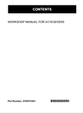 Kubota AV16, AV38, AV55, AV65 Generator Workshop Manual PDF service repair manual cover