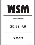 Kubota ZD1011-AU Mower Workshop Repair Manual PDF service repair manual cover