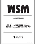 Kubota ZD1211-AU, ZD1221R-AU, ZD1221L-AU, ZD1221RL-AU Mower Repair Manual PDF service repair manual cover