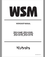 Kubota ZG124E, ZG123S, ZG127E, ZG127S Mower Workshop Repair Manual PDF service repair manual cover