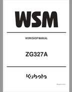 Kubota ZG327A Zero Turn Mower Workshop Repair Manual PDF service repair manual cover