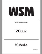 Kubota ZG332 Zero Turn Mower Workshop Repair Manual PDF service repair manual cover