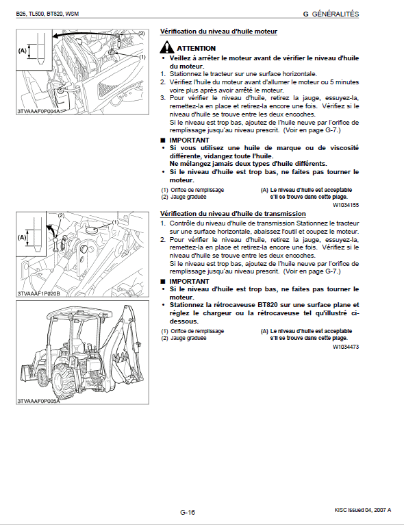 Kubota B26, TL500, BT820 Tractor Loader Workshop Manual PDF manual preview page 628