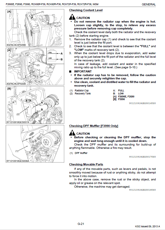 Kubota F2690, F2690E, F3990 Front Mower Workshop Manual PDF manual preview page 587